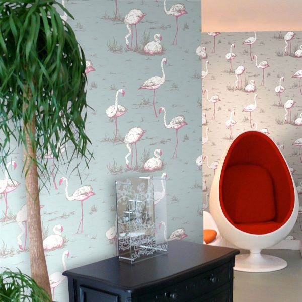 Papel pintado Flamingos