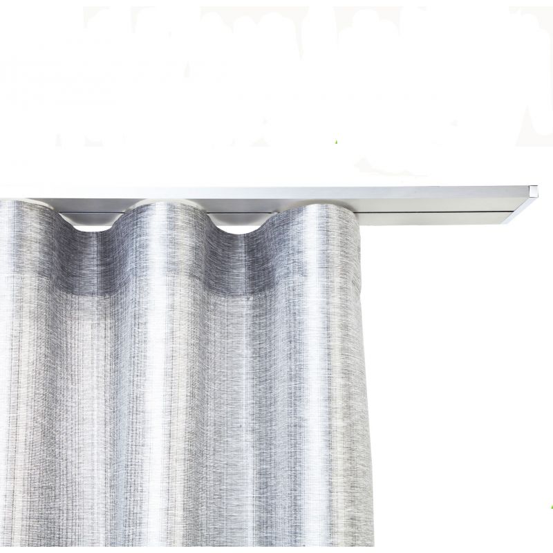 Riel para cortina ONDA PERFECTA Tekno manual conjunto soporte pared  aluminio satinado