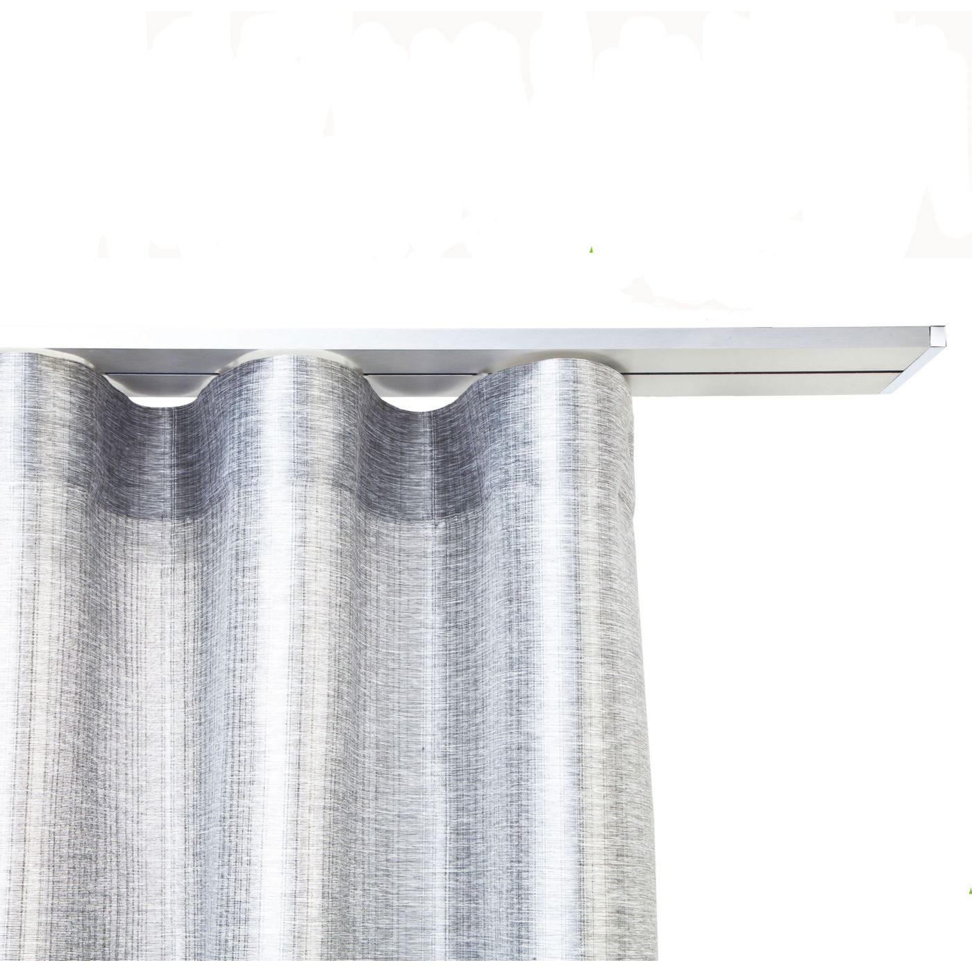 Riel para cortina ONDA PERFECTA Tekno Aluminio satinado manual soporte a  techo oculto
